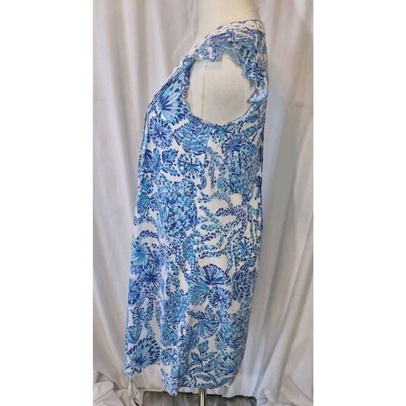 Lilly Pulitzer Turquoise Oasis Shell Me You Love Me Joan Tunic Dress XXS - Picture 4 of 6